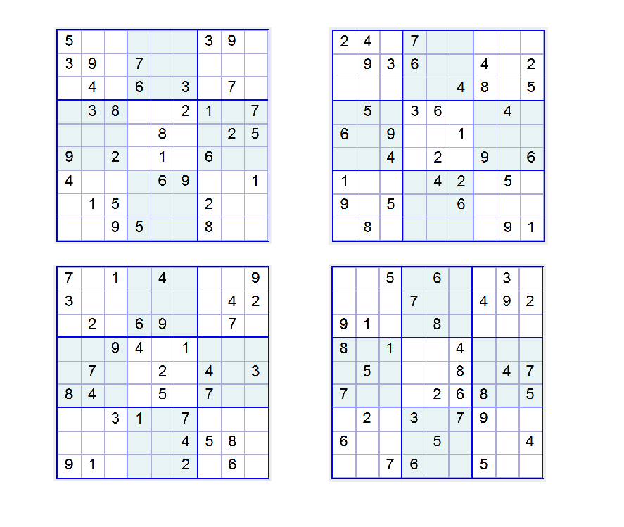 入门班数独7，九宫数独练习和方法（100道）