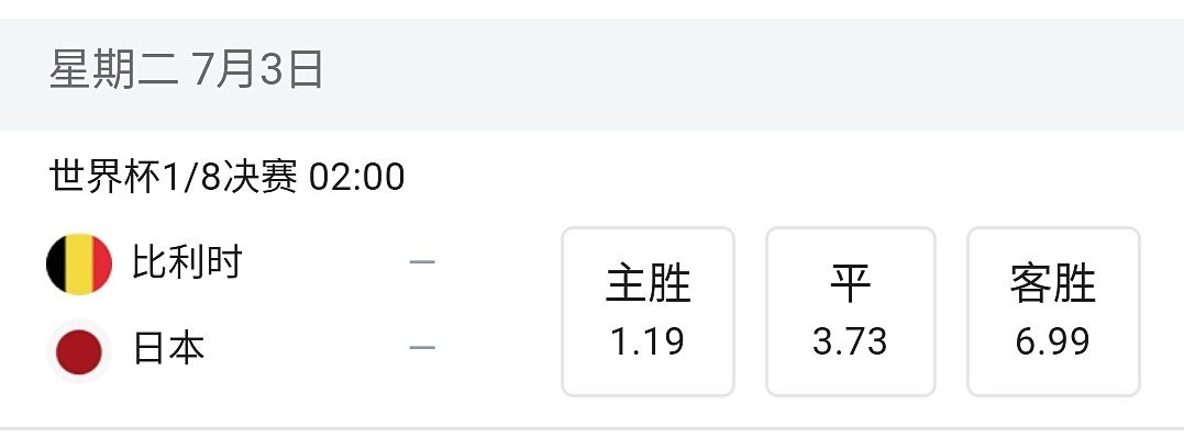 世界杯预8分之一怎么对位(2018世界杯比利时vs日本比分预测！历史交锋/比分预测分析)