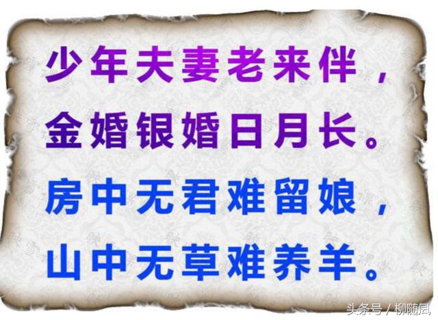 家花不好月月有，野花再好不长久，老一辈的谚语，句句精辟