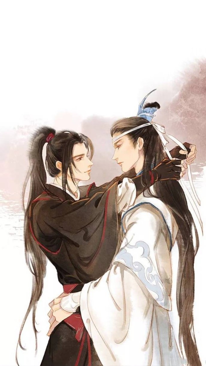 魔道祖师壁纸插画更图：君不见陌上花开落几度，燕影疏斜去又还