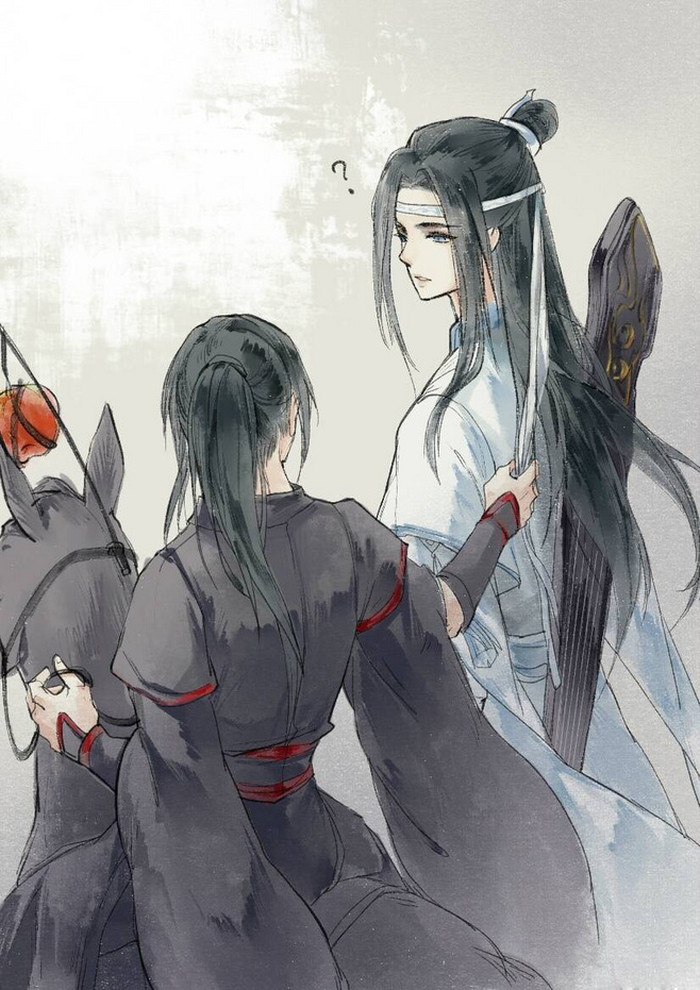 魔道祖师壁纸插画更图：君不见陌上花开落几度，燕影疏斜去又还