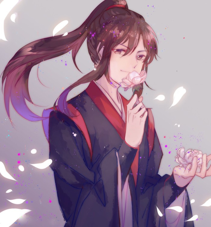 魔道祖师壁纸插画更图：君不见陌上花开落几度，燕影疏斜去又还