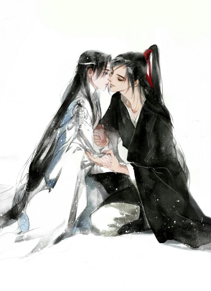 魔道祖师壁纸插画更图：君不见陌上花开落几度，燕影疏斜去又还