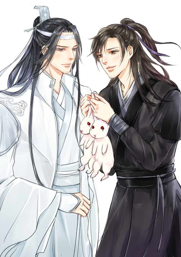 魔道祖师壁纸插画更图：君不见陌上花开落几度，燕影疏斜去又还