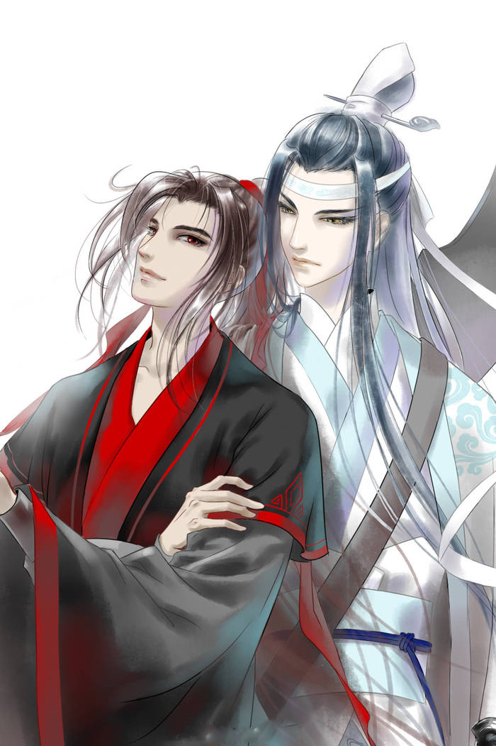 魔道祖师壁纸插画更图：君不见陌上花开落几度，燕影疏斜去又还