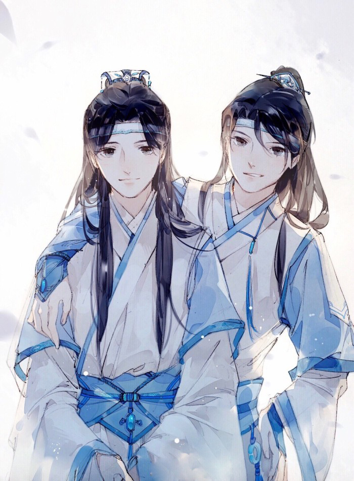 魔道祖师壁纸插画更图：君不见陌上花开落几度，燕影疏斜去又还