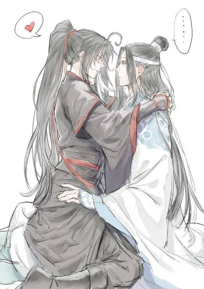 魔道祖师壁纸插画更图：君不见陌上花开落几度，燕影疏斜去又还