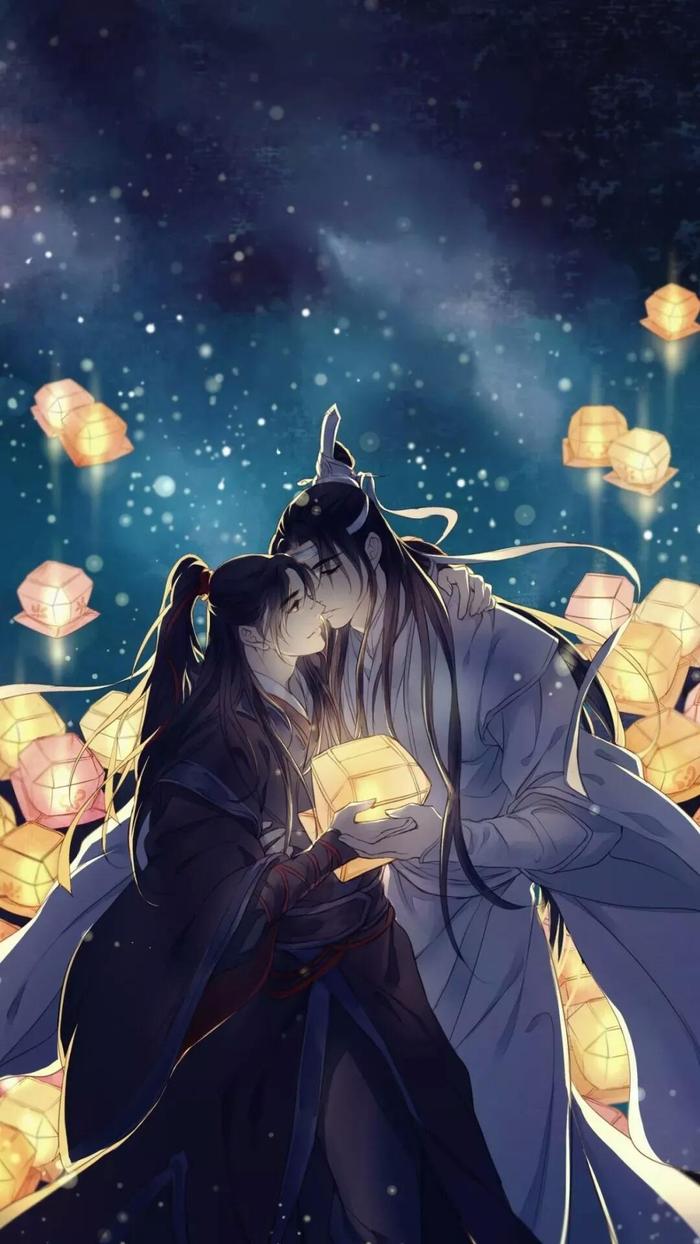 魔道祖师壁纸插画更图：君不见陌上花开落几度，燕影疏斜去又还