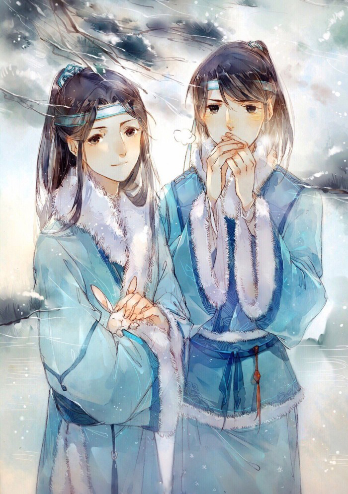 魔道祖师壁纸插画更图：君不见陌上花开落几度，燕影疏斜去又还