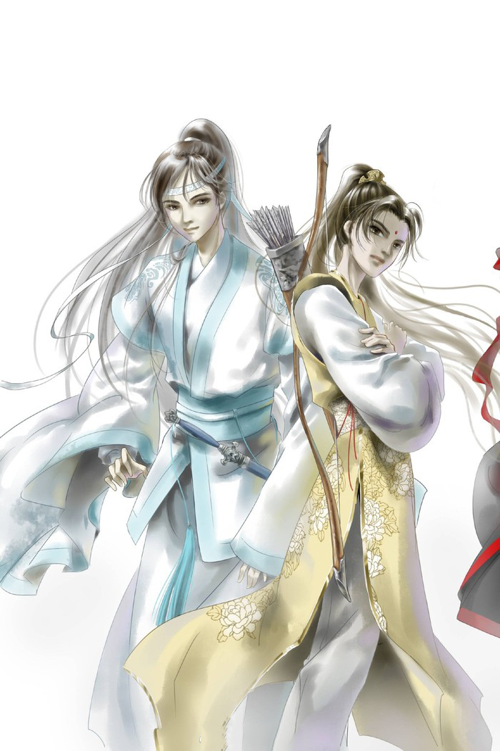 魔道祖师壁纸插画更图：君不见陌上花开落几度，燕影疏斜去又还