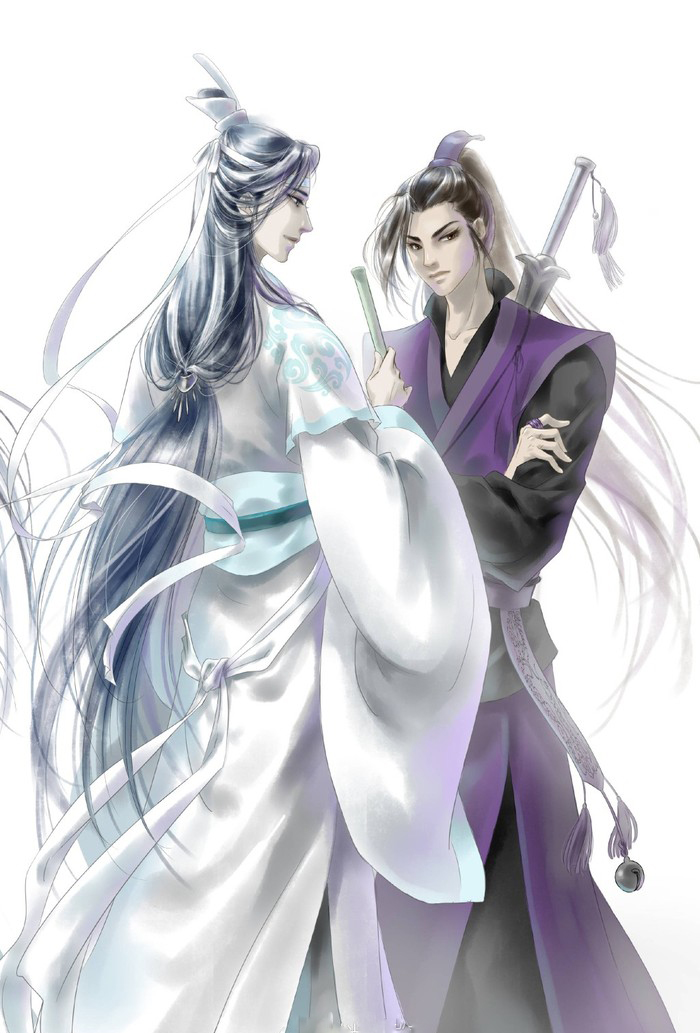 魔道祖师壁纸插画更图：君不见陌上花开落几度，燕影疏斜去又还