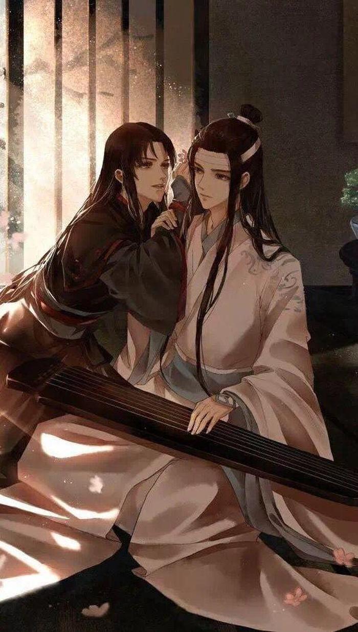 魔道祖师壁纸插画更图：君不见陌上花开落几度，燕影疏斜去又还