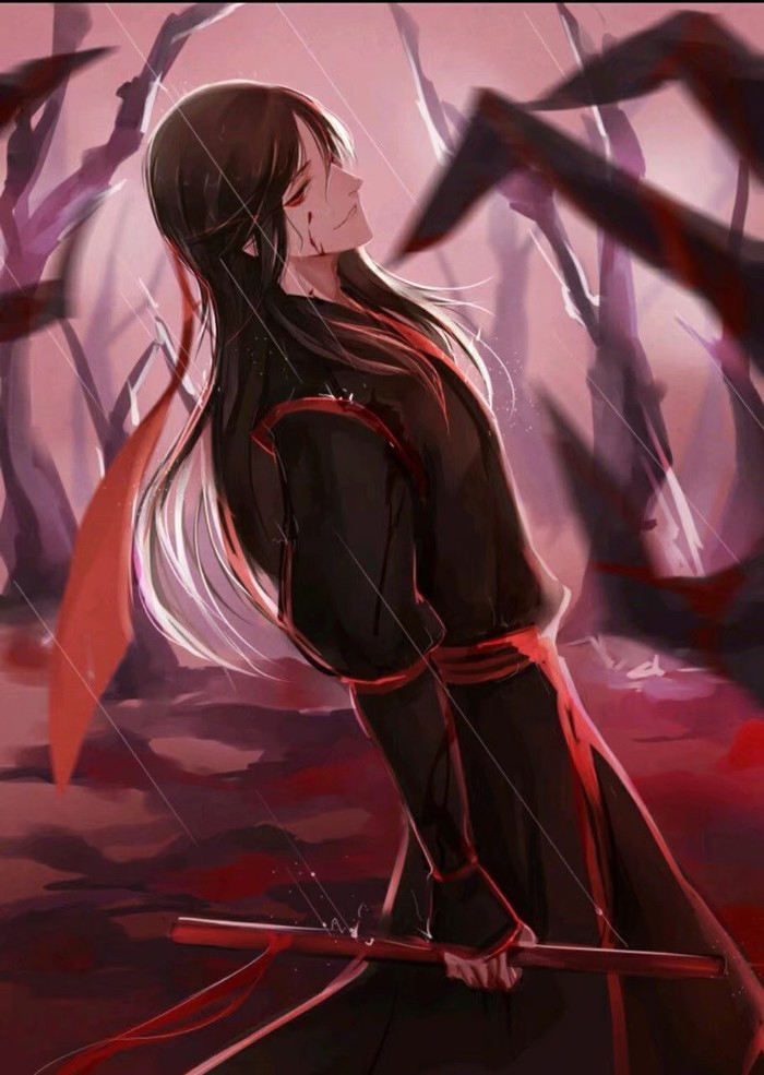 魔道祖师壁纸插画更图：君不见陌上花开落几度，燕影疏斜去又还