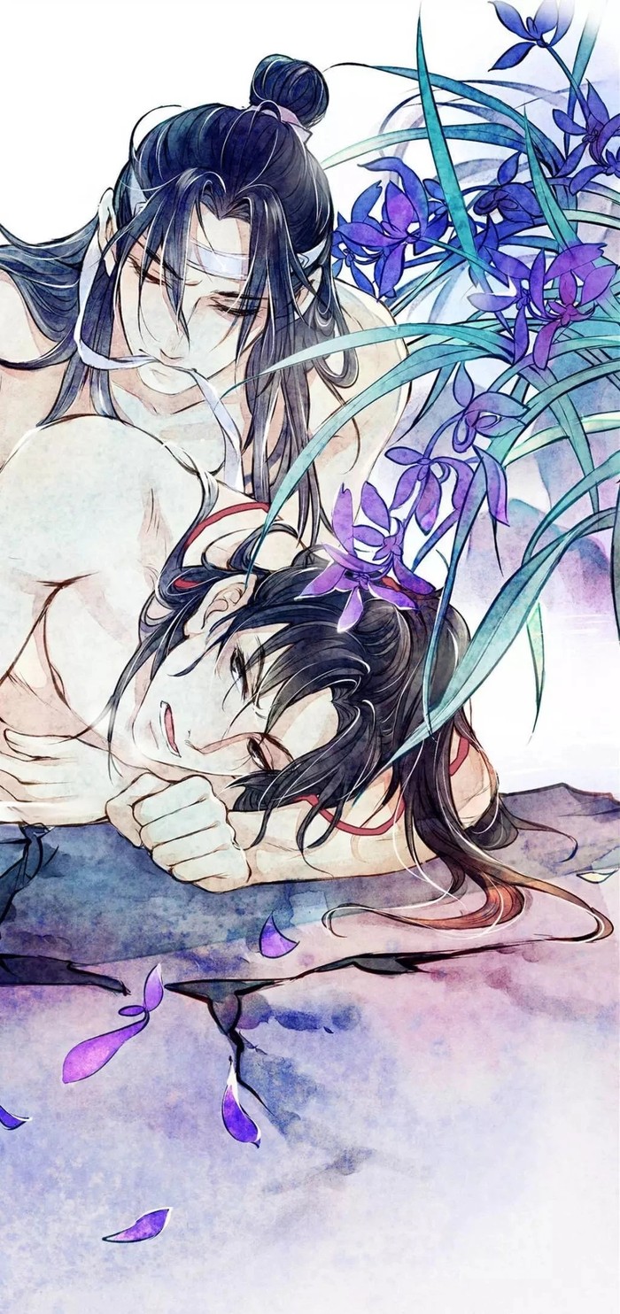 魔道祖师壁纸插画更图：君不见陌上花开落几度，燕影疏斜去又还