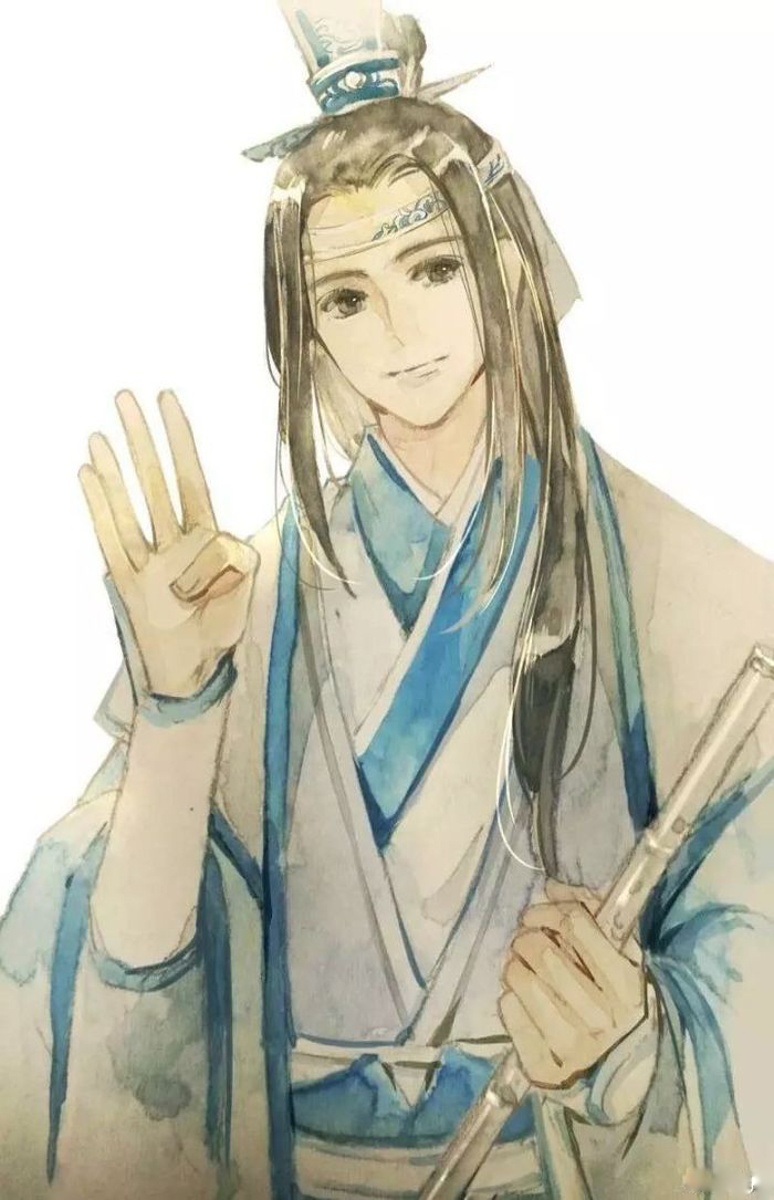 魔道祖师壁纸插画更图：君不见陌上花开落几度，燕影疏斜去又还