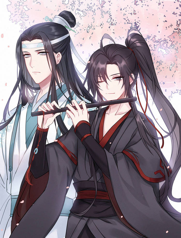 魔道祖师壁纸插画更图：君不见陌上花开落几度，燕影疏斜去又还