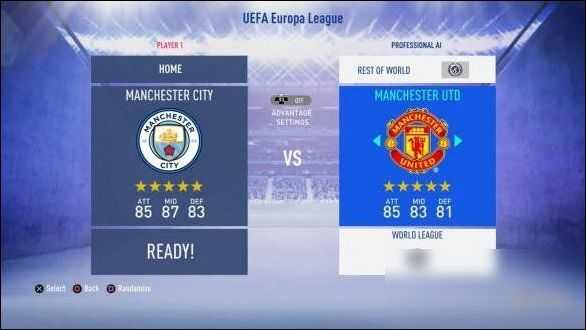 fifa19欧联杯在哪里(《FIFA 19》10分钟演示泄露 曼城曼联会师欧联杯决赛)