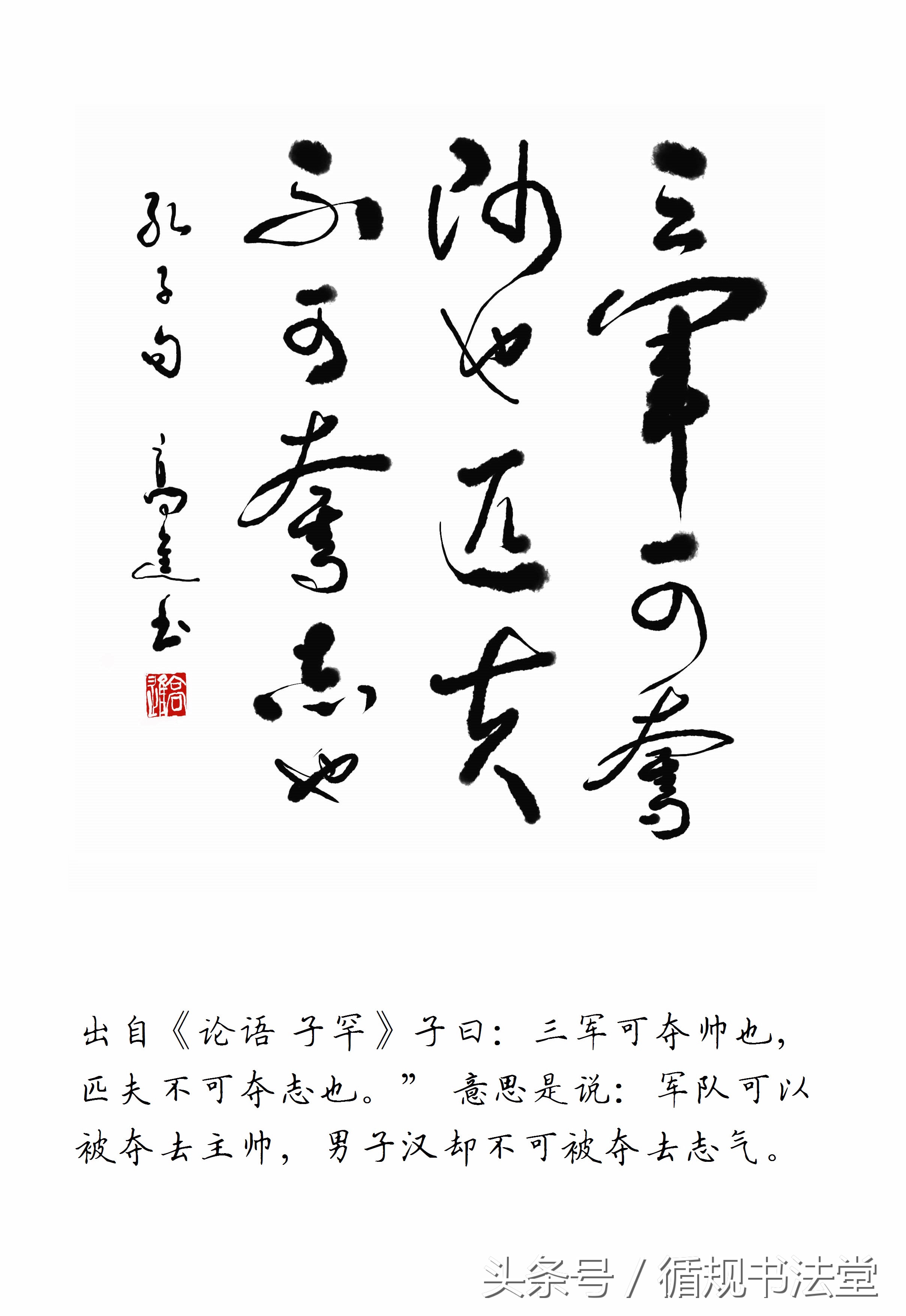 独家|高进非纸质草书书法作品:章法独到的《孔子名言录》