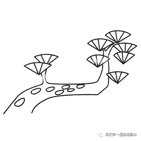 每天学一幅简笔画——松树的多种画法