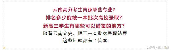 云南一本批次录取情况大盘点！高分考生最青睐这些专业……