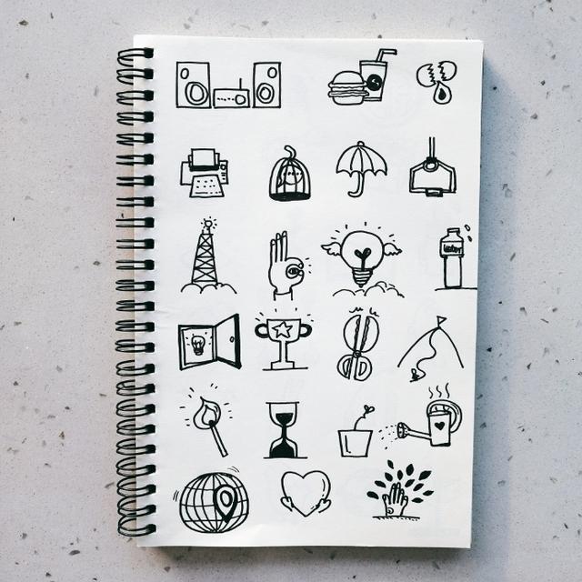 少女心手帐简笔画人物(实用的手账简笔画素材,萌翻少女心的小插图简笔