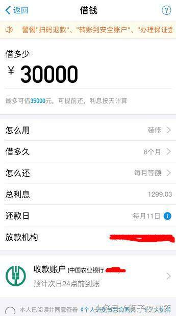 蚂蚁借呗借款3万，6个月还清，这样的利息，你能接受吗？