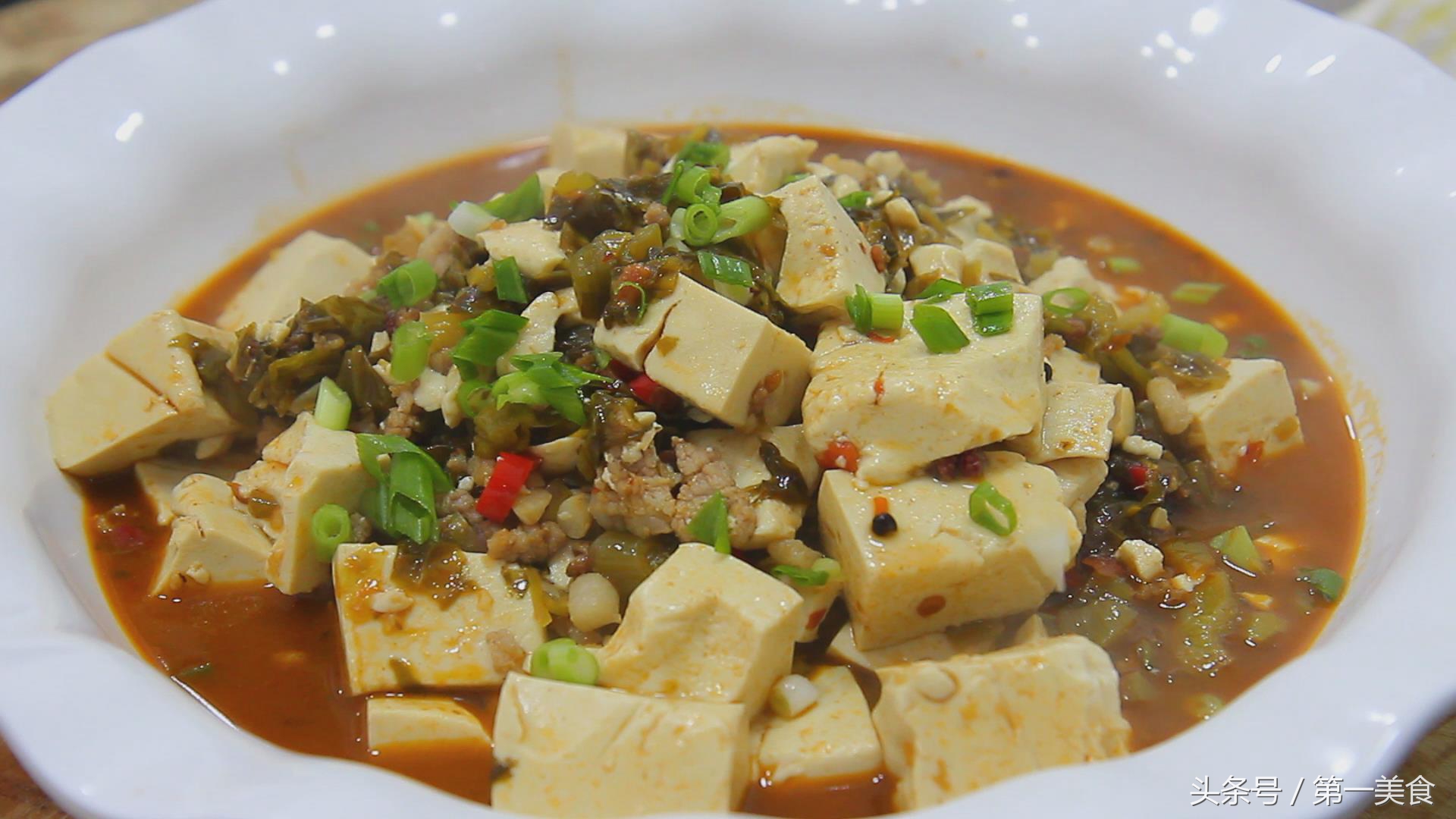 肉末酸菜豆腐的家常做法,好吃接地气的家常菜,家家都爱吃