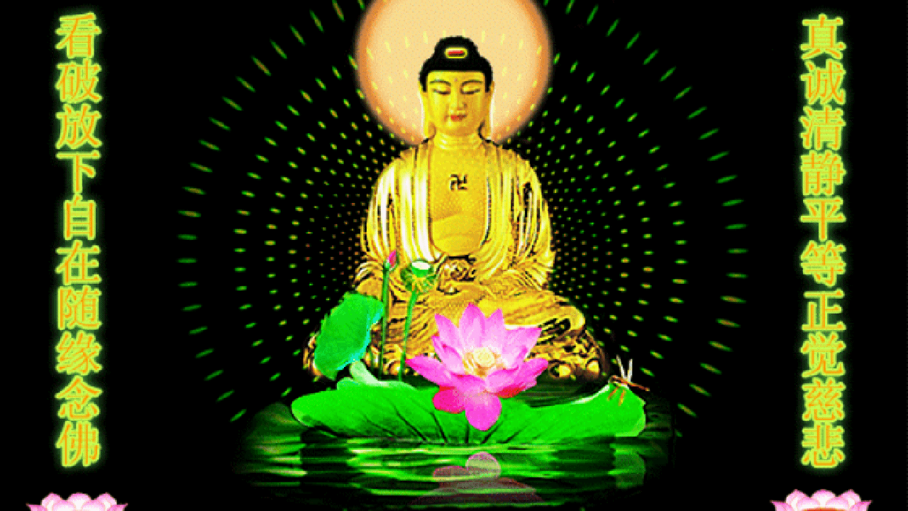 晚安吉祥，佛光为灯，静心如莲，伴你入眠
