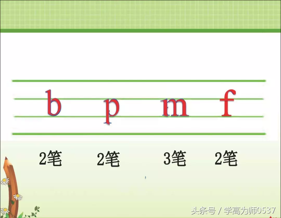 一年级上册部编版 汉语拼音3《 b p m f》讲解