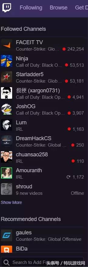 Twitch实时直播人数：老外果然还是更喜欢看CS:GO比赛！