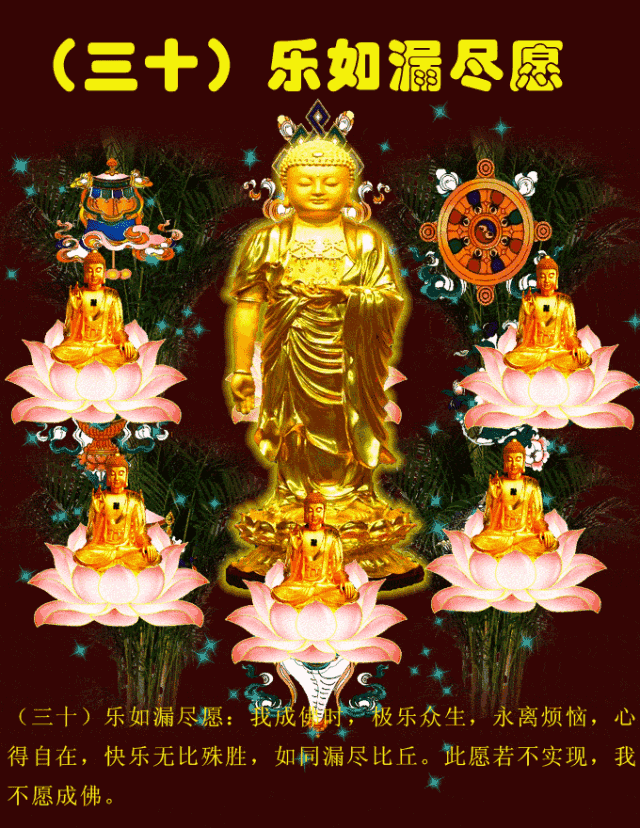 阿弥陀佛四十八愿简述！殊胜图文，过目增福，功德无量！