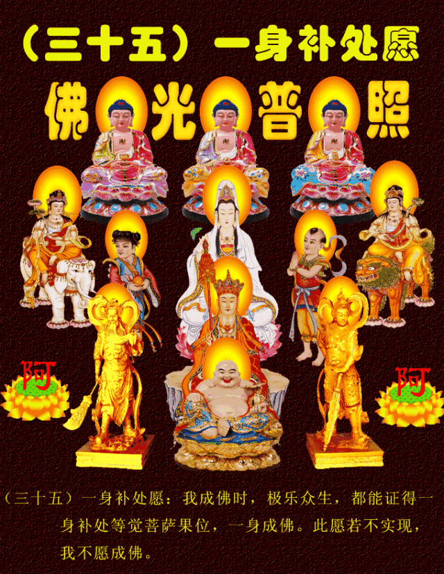 阿弥陀佛四十八愿简述！殊胜图文，过目增福，功德无量！