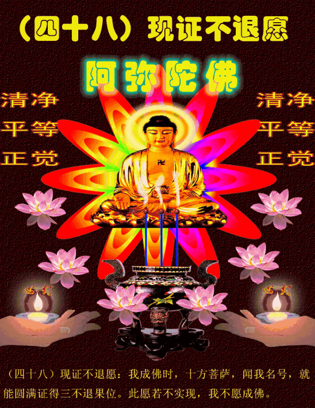 阿弥陀佛四十八愿简述！殊胜图文，过目增福，功德无量！