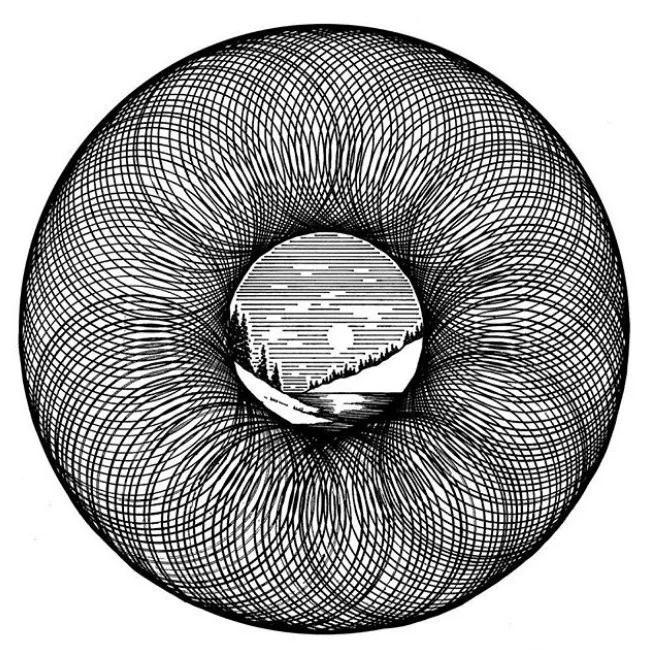 用几何体画出黑白装饰画,简单易学