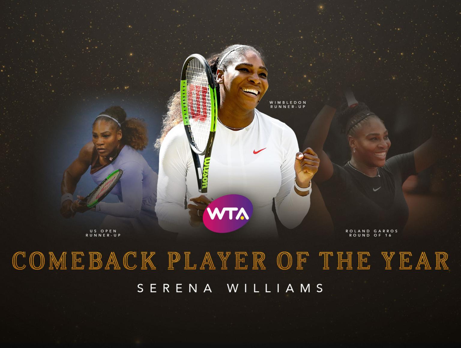 WTA公布2018赛季球员大奖获奖名单！