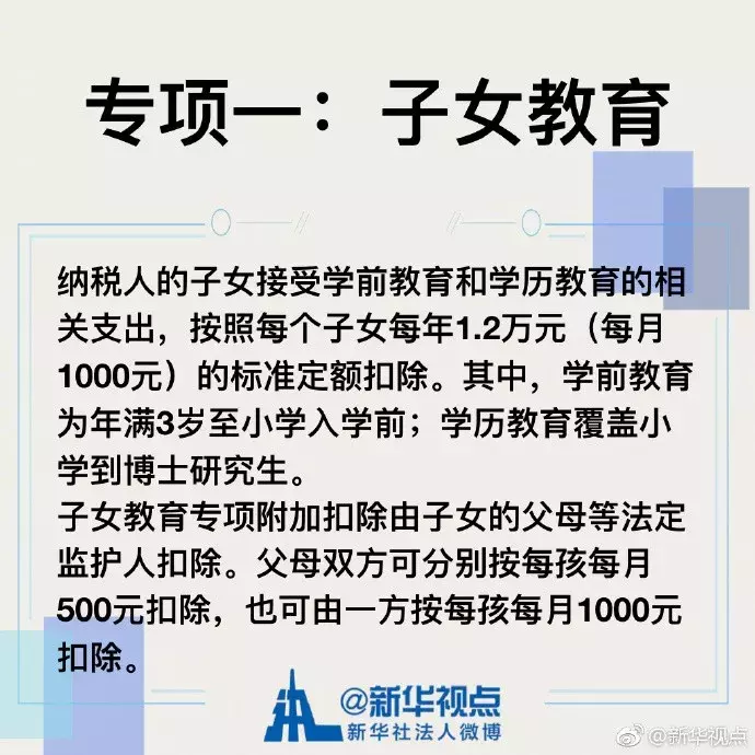 个税抵扣细则来了！首套房贷利息将扣除1000元/月！