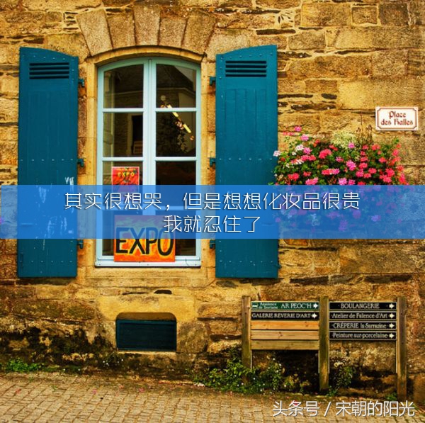 抖音虐心句子：其实很想哭，但是想想化妆品很贵，我就忍住了