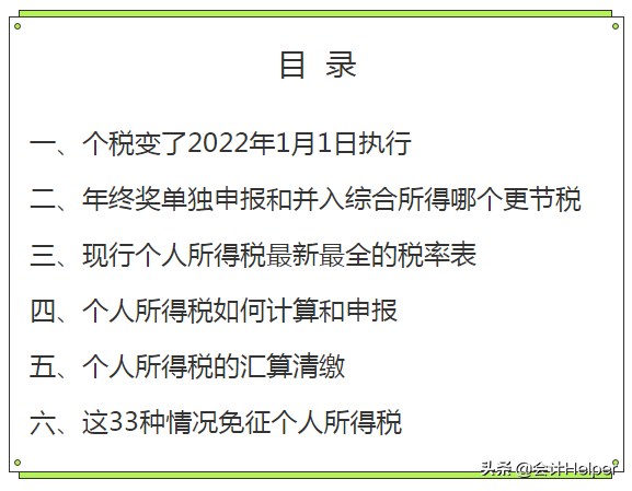 个人所得税怎么计算2022税率？附：附个税税率表-第1张图片