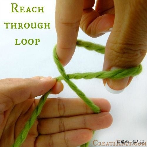 活结 (Slip knot)很容易通过拉动尾部，可用作钩针编织的起点