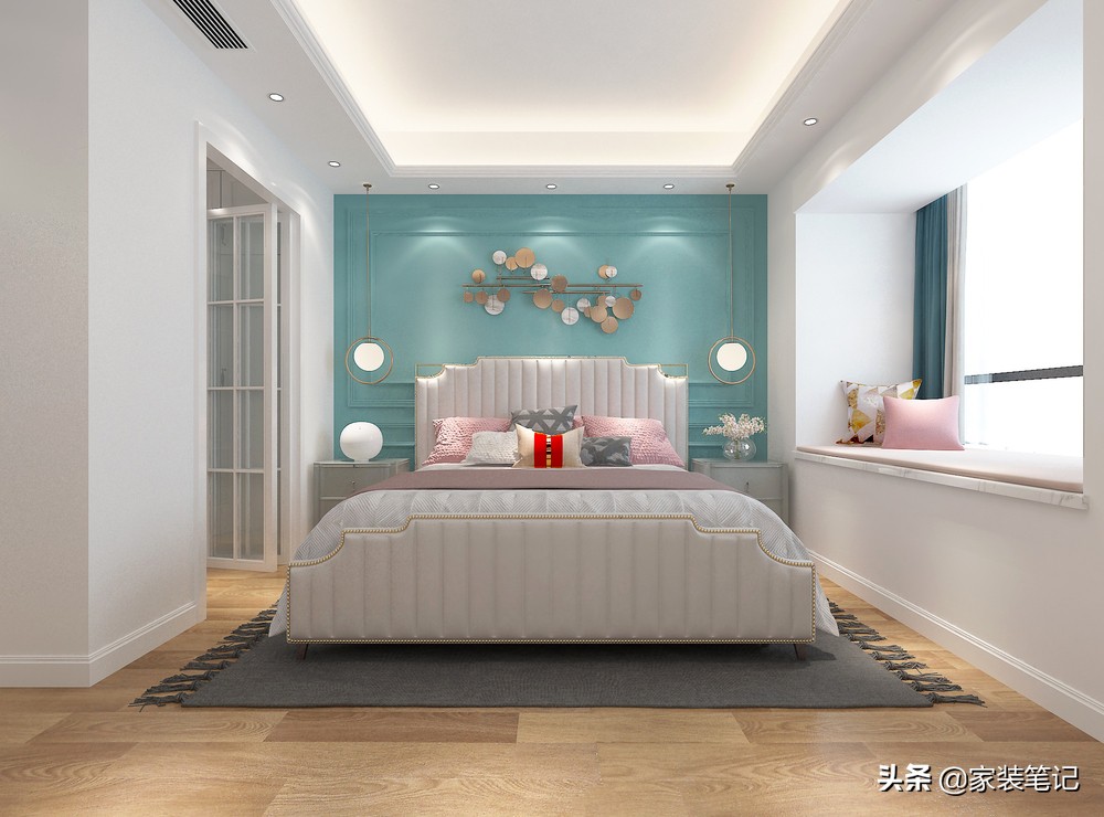 她家虽然只有100㎡，但是功能齐全，色彩搭配舒适，是理想住宅