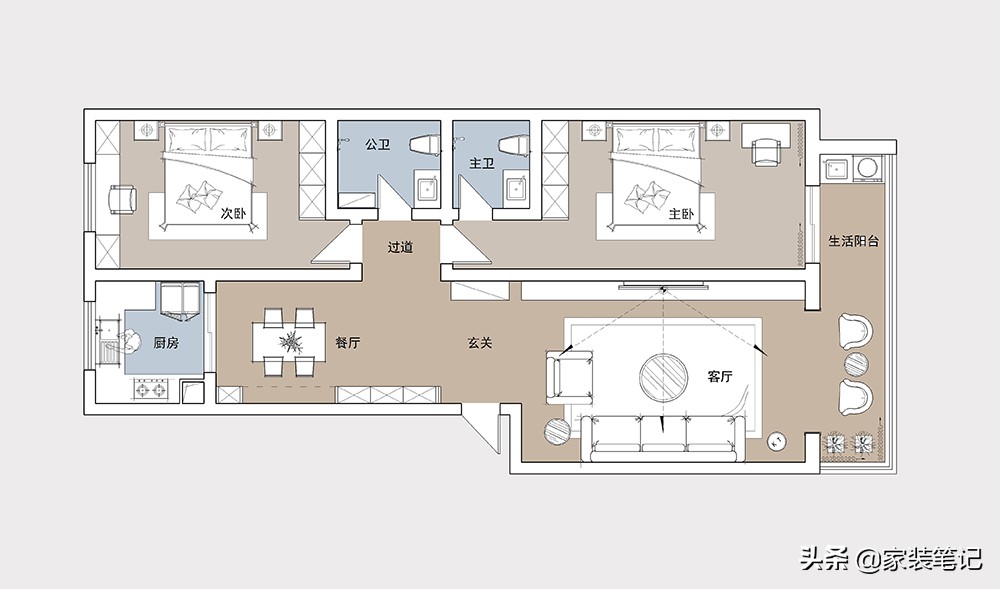看了这套简约美式风格后，我发现简单才是最耐看的，值得装修学习