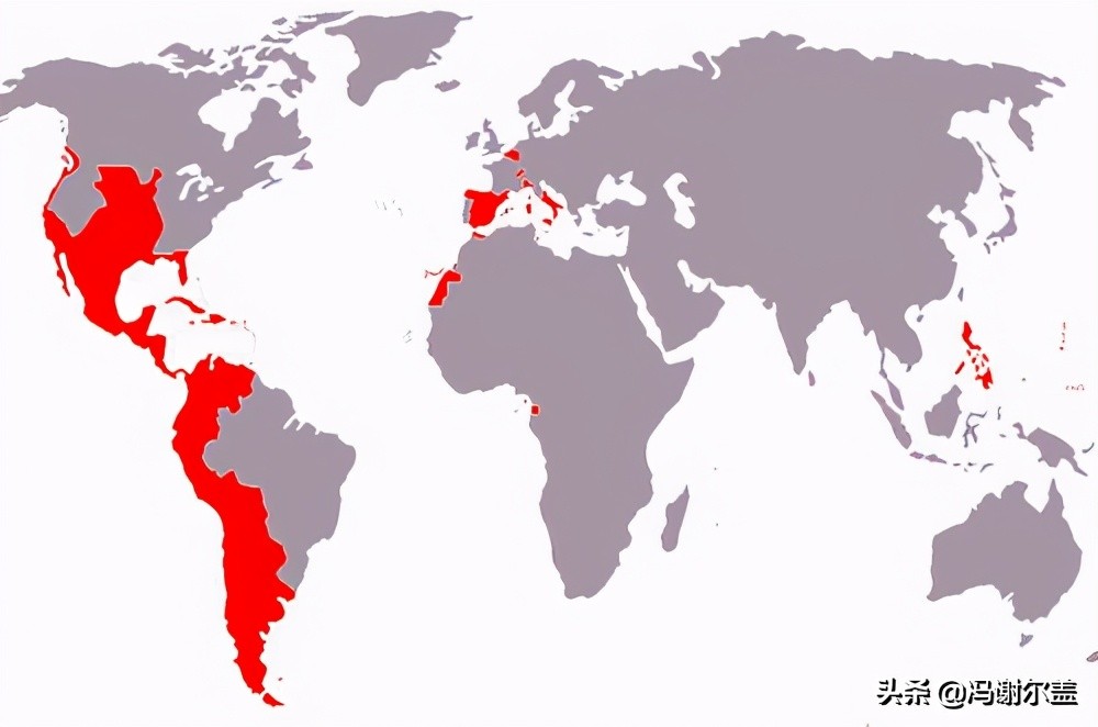 自哥伦布"发现"美洲后,西班牙人开始大批大批的进入美洲劫掠,并建立