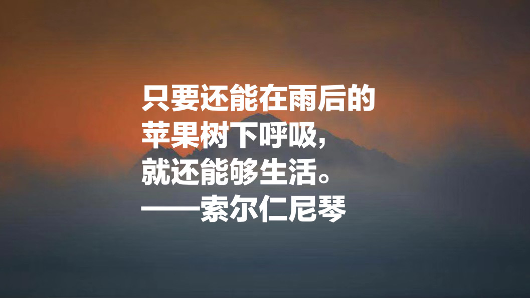 俄罗斯作家索尔仁尼琴十句名言，句句正义感十足，值得细细品读