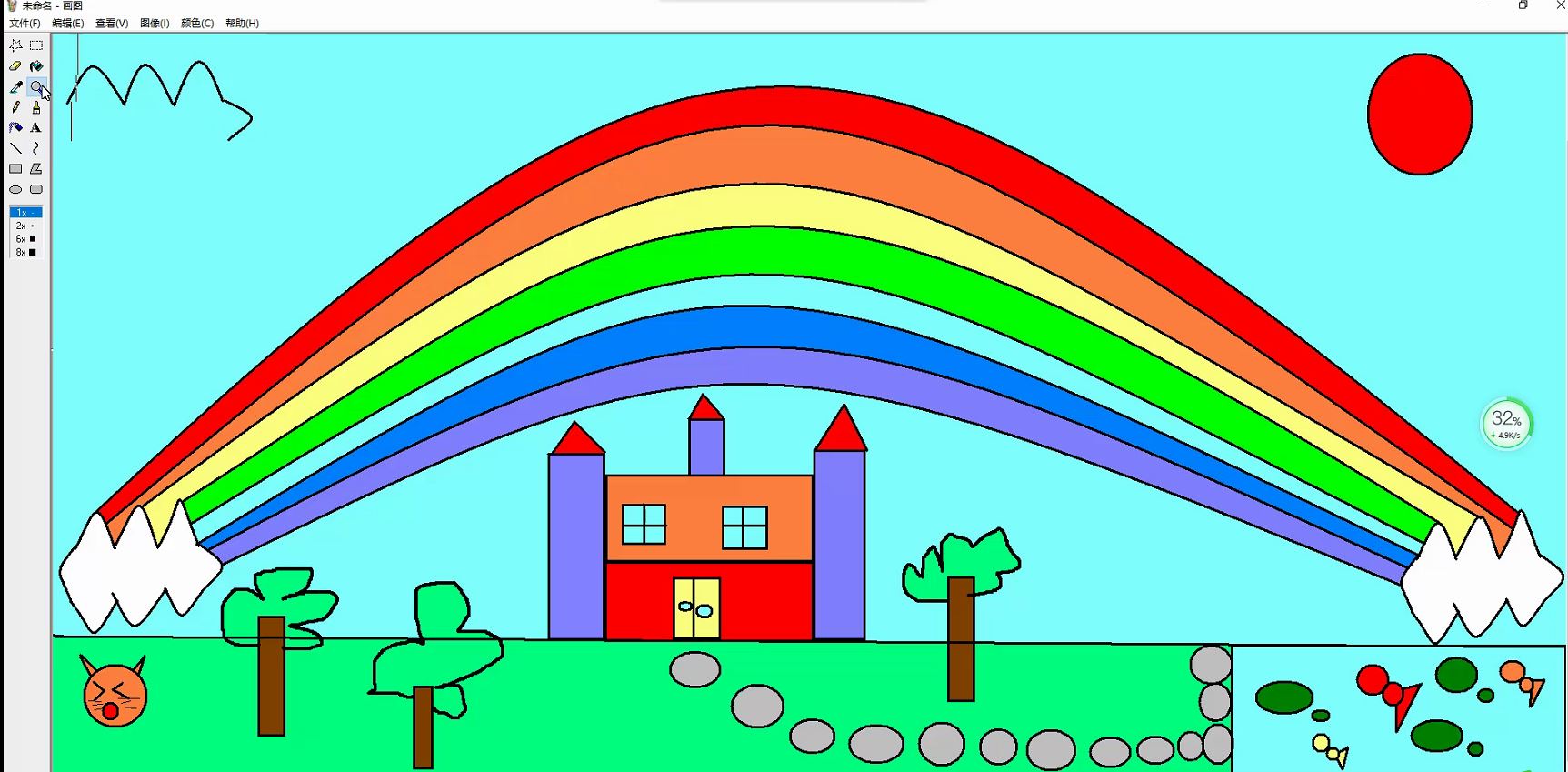 二年级学生的画图作品