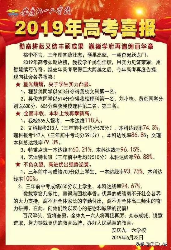 来了来了！第三拨安庆高考喜报