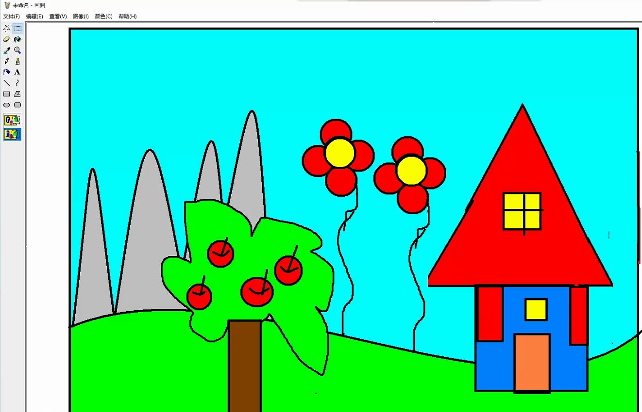 二年级学生的画图作品