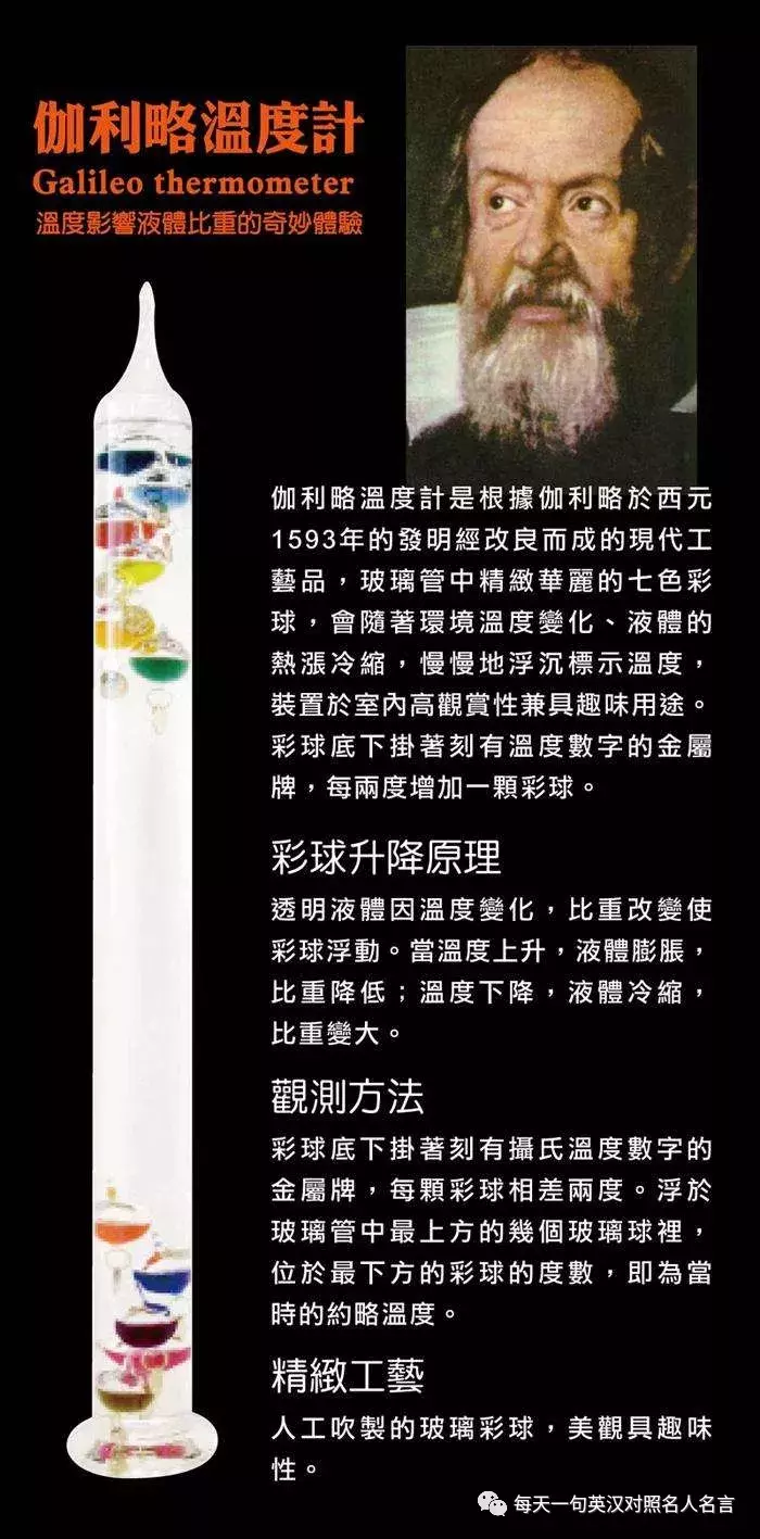 每天一句英汉对照名人名言——伽利略篇