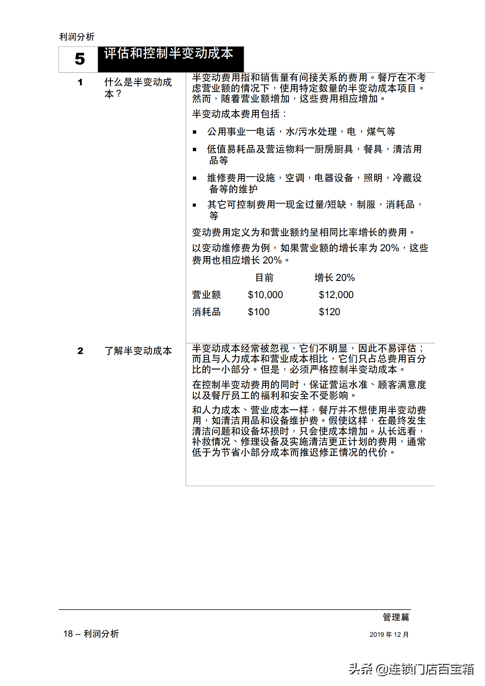 餐饮老板快收藏：一本手册让你的餐厅经理学会利润分析
