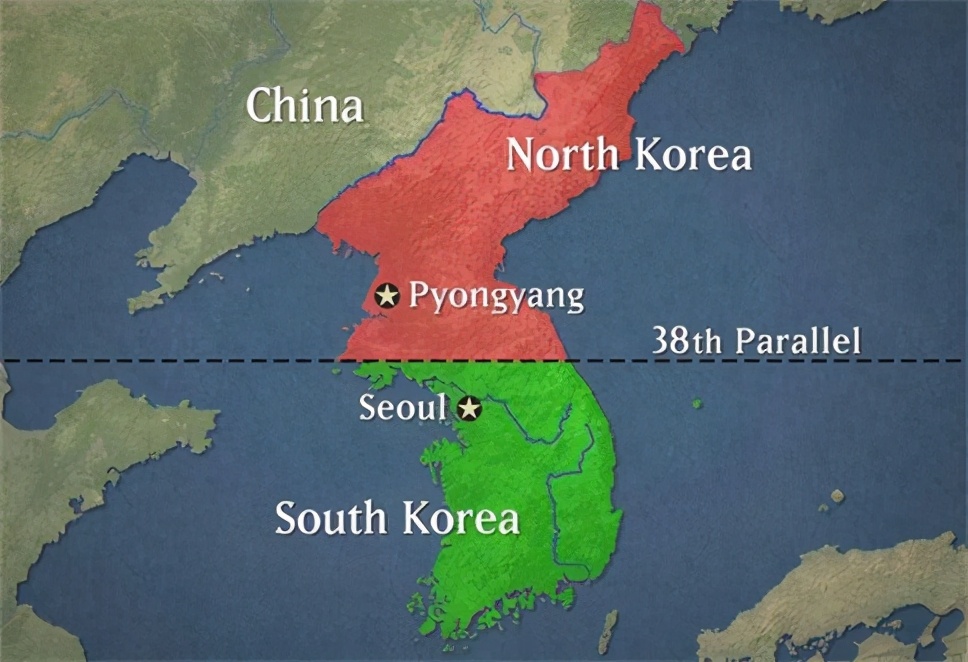 朝鲜韩国对比图片