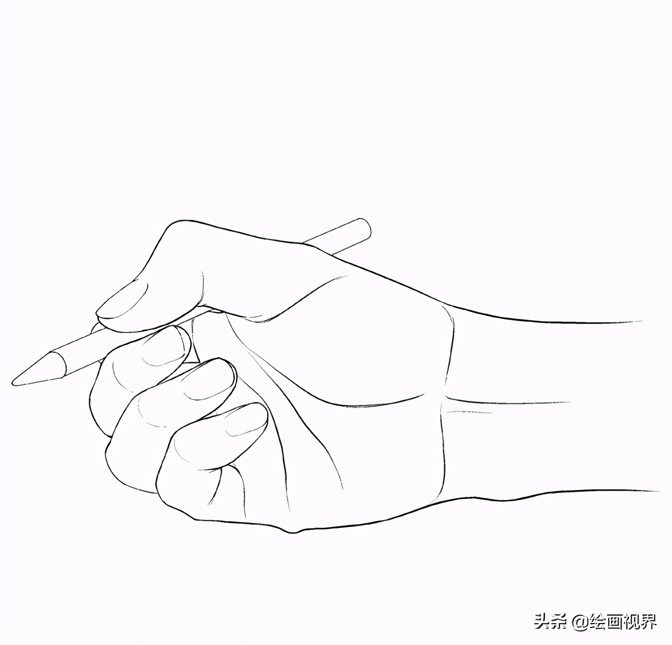 初学者怎么画手？从最基础的造型画起来，简单易学，收藏临摹学习